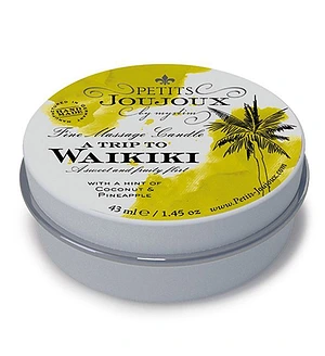 Масажна свічка Petits Joujoux - Waikiki Beach - Coconut and Pineapple (43 мл) з афродизіаками