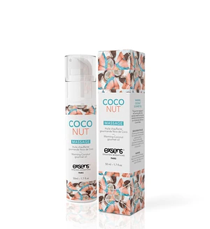 Масажна олія EXSENS Coconut 50 мл розігрівальна, без цукру, без парабенів, їстівна