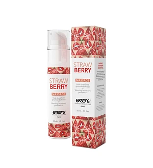 Масажна олія EXSENS Strawberry 50 мл розігрівальна, без цукру, без парабенів, їстівна