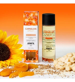 Масажна олія EXSENS Carnelian Apricot (бадьорна з сердоліком) 100мл, натуральна