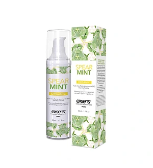Масажна олія EXSENS Organic Spear Mint 50мл розігрівальна, без цукру, без парабенів, їстівна
