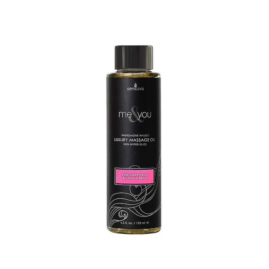 Масажна олія Sensuva — Me&You Pink Grapefruit & Vanilla Bean (125 мл) з феромонами