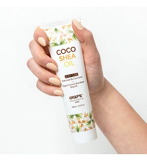Органічна кокосова олія каріте (ши) для тіла EXSENS Coco Shea Oil 100 мл, сертифікат ECOCERT