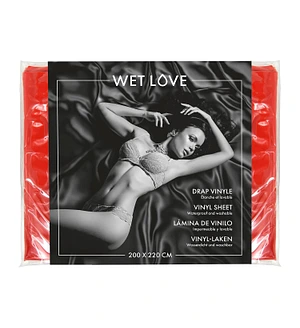 Простирадло з вінілу Fetish Tentation Red 220x200, червоне