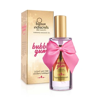 Розігрівальна олія Bijoux Indiscrets Light my Fire – Strawberry Bubblegum (100 мл)