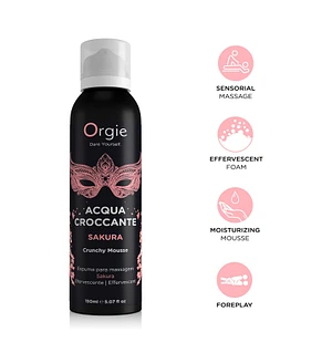 Масажна пінка Orgie – Acqua Croccante Sakura (150 мл), ефект бульбашок, що лопаються
