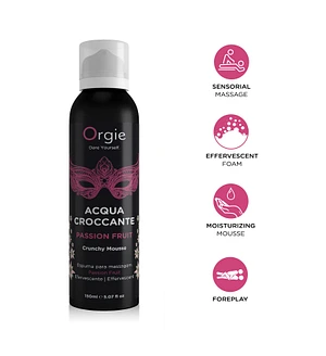 Масажна пінка Orgie – Acqua Croccante Passion Fruit (150 мл), ефект бульбашок, що лопаються