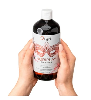 Гель для NURU-масажу Orgie – Noriplay Energizer (500 мл), екстракт гінкго білоба, захисне простирадло
