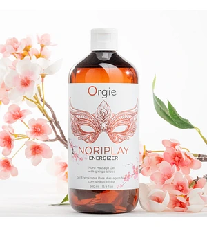 Гель для NURU-масажу Orgie – Noriplay Energizer (500 мл), екстракт гінкго білоба, захисне простирадло
