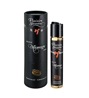Масажна олія Plaisirs Secrets Chocolate (59 мл) з афродизіаками, їстівна, подарункове паковання