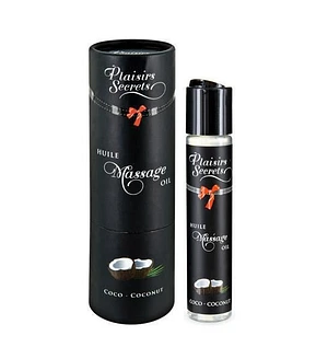 Масажна олія Plaisirs Secrets Coconut (59 мл) з афродизіаками, їстівна, подарункова упаковка