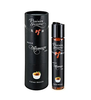 Масажна олія Plaisirs Secrets Creme Brulee (59 мл) з афродизіаками їстівна, подарункове паковання