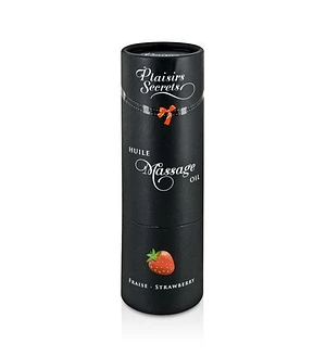 Масажна олія Plaisirs Secrets Strawberry (59 мл) з афродизіаками, їстівна, подарункове паковання