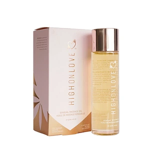 Масажна олія HighOnLove Massage Oil - Decadent White Chocolate (120 мл) з маслом насіння конопель