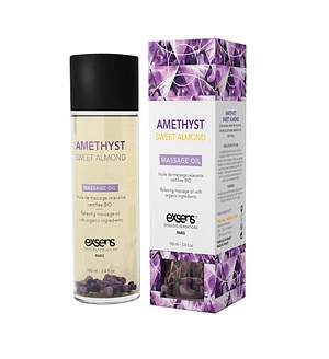 Масажна олія EXSENS Amethyst Sweet Almond (розслаблювальна, з аметистом) 100мл, натуральна