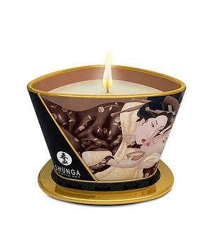Масажна свічка Shunga Massage Candle – Intoxicating Chocolate (170 мл) з афродизіаками