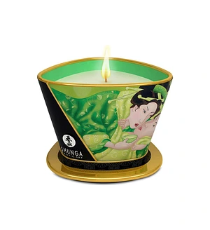 Масажна свічка Shunga Massage Candle – Exotic Green Tea (170 мл) з афродизіаками