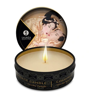 Масажна свічка Shunga Mini Massage Candle – Vanilla Fetish (30 мл) з афродизіаками