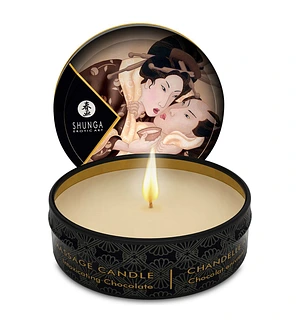 Масажна свічка Shunga Mini Massage Candle – Intoxicating Chocolate (30 мл) з афродизіаками