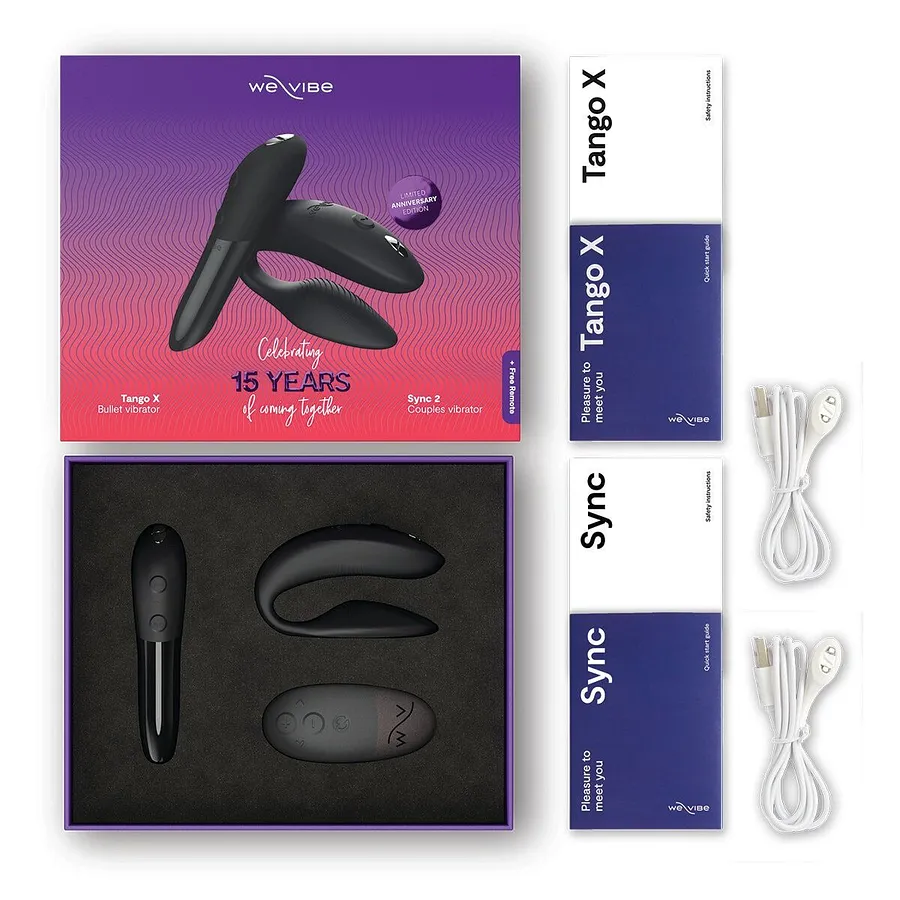 Подарунковий набір We-Vibe 15 Year Anniversary Collection, смарт-вібратор для пар + віброкуля