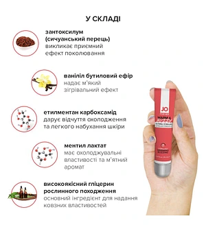 Збуджувальний гель для клітора JO WARM & BUZZY (10 мл) з ефектом рідкого вібратора