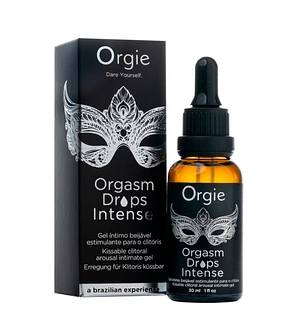Збуджувальні краплі для клітора Orgie Orgasm Drops Intense, 30 мл, тепло-холод, смак яблука