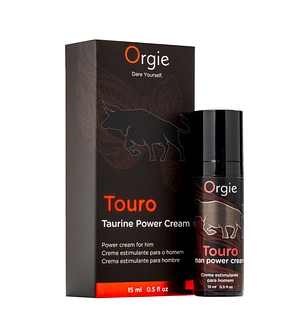 Крем для посилення ерекції Orgie Touro Power Cream, 15 мл, з таурином, гінкго та коренем женьшеню