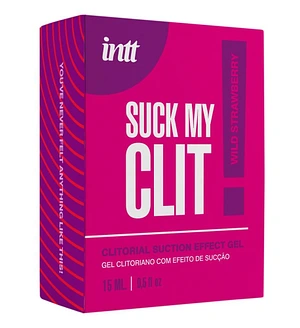 Смоктайзер для клітора Intt Suck My Clit Wild Strawberry (15 мл), полуниця, гель з ефектом посмоктування