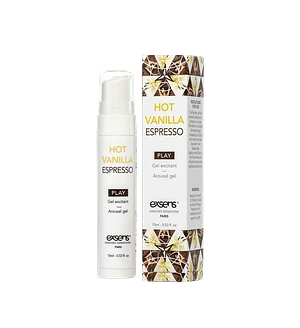 Стимулювальний гель EXSENS Kissable Hot Vanilla Espresso 15мл можна для поцілунків, охолоджувальний