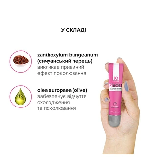 Збудливий гель для клітора JO 12VOLT (10 мл) з ефектом пульсації та розігріву