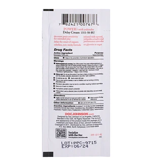 Потужний пролонгатор Doc Johnson Power+Delay Cream For Men (7 мл)