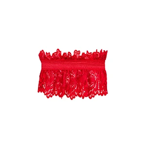 Ажурна підв’язка Obsessive Amor Cherris garter, red