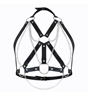 Портупея жіноча Art of Sex - Aiden Leather harness, Чорна XS-M