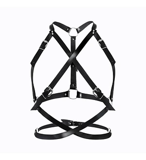 Портупея жіноча Art of Sex - Agnessa Leather harness, Чорний XS-M