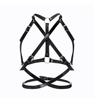 Портупея жіноча Art of Sex - Agnessa Leather harness, Чорний L-2XL