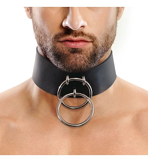 Чоловічий чокер із натуральної шкіри Art of Sex - Zane Collar
