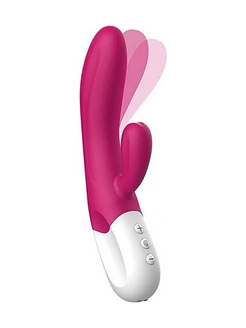 Вібратор-кролик Liebe Bend It Plus Rechargeable Cerise, гнучкий, 2 мотори, 10 режимів