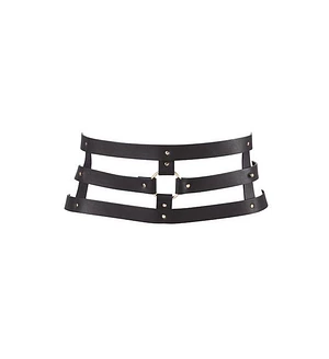 Портупея-пояс Bijoux Indiscrets MAZE - Wide Belt and Restraints Black, екошкіра