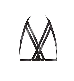 Портупея Bijoux Indiscrets MAZE — Halter Bra Harness Black