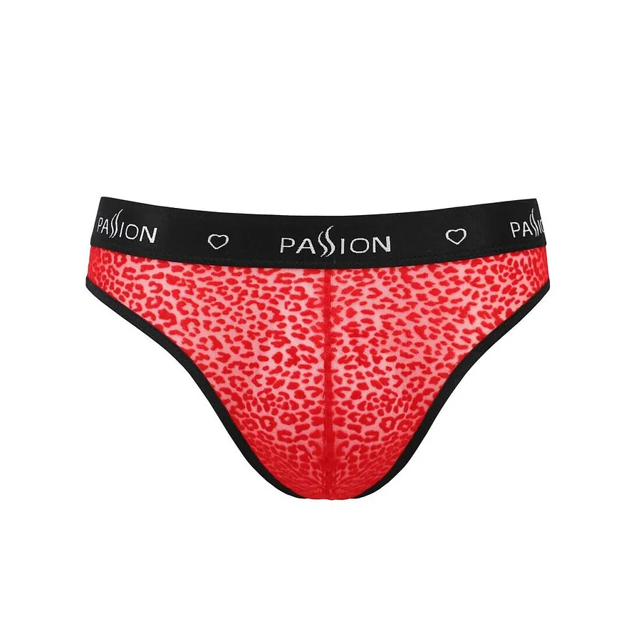 Чоловічі напівпрозорі труси Passion 031 SLIP MIKE, під леопард