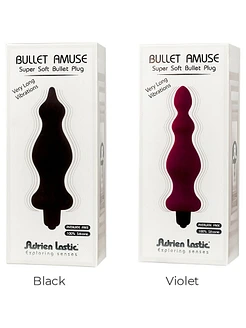 Анальна пробка з вібрацією Adrien Lastic Bullet Amuse Black, макс. діаметр 3,9 см