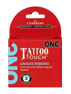 Презервативи ONE Tattoo Touch 3 шт, картонна коробка