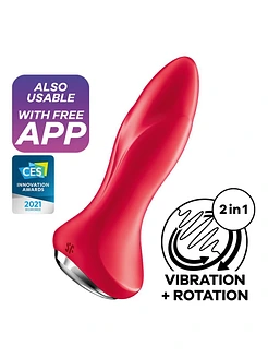Анальна смарт-вібропробка із перлинним масажем Satisfyer Rotator Plug 1+