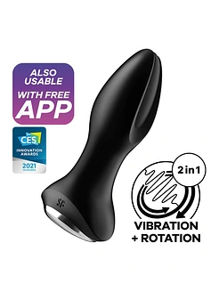 Анальна смарт-вібропробка із перлинним масажем Satisfyer Rotator Plug 2+