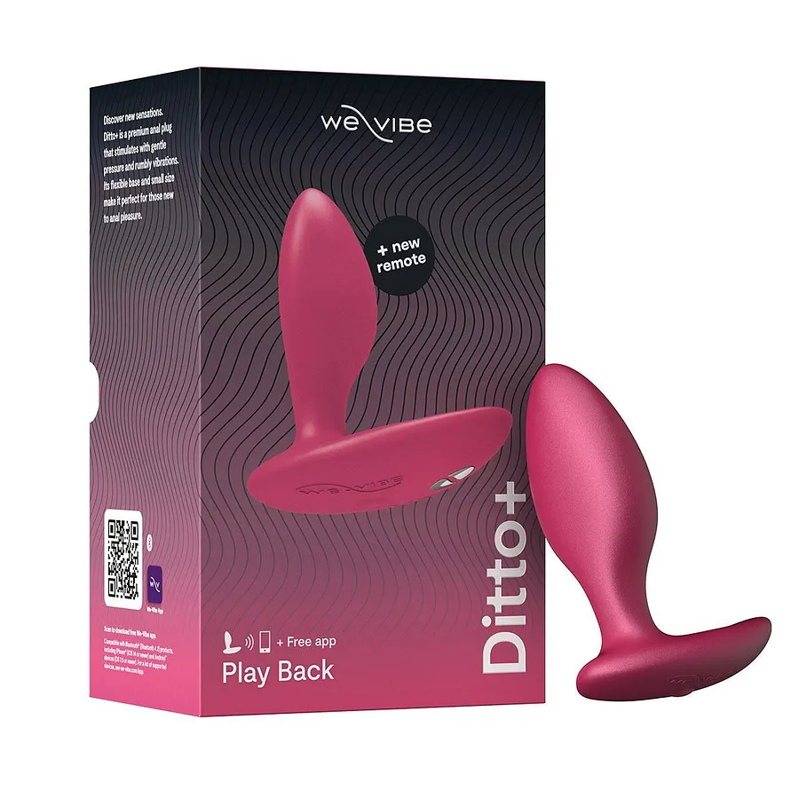 Анальна смарт-вібропробка We-Vibe Ditto+, 10 режимів, пульт ДК