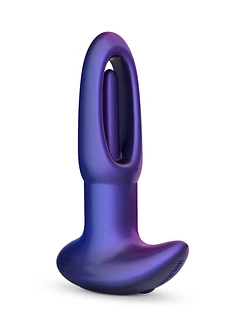 Анальна пробка з віброязичком Hueman - Voyager Butt Plug With Tapping