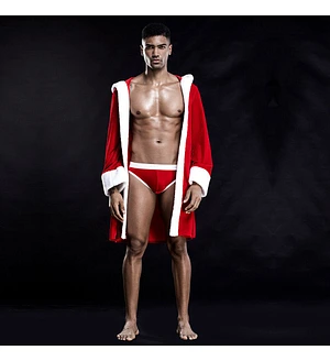 Чоловічий еротичний костюм "Звабливий Санта" One Size Red