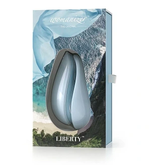 Вакуумний кліторальний стимулятор Womanizer Liberty, магнітна кришка, 2 насадки