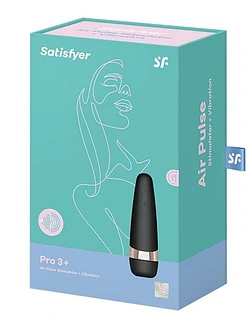 Вакуумний кліторальний стимулятор Satisfyer Pro 3 Vibration з вібрацією та дуже м’яким кінчиком