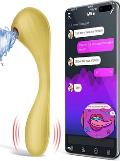 Вакуумний вагінально-кліторальний стимулятор Magic Motion Bobi Yellow, керування зі смартфона